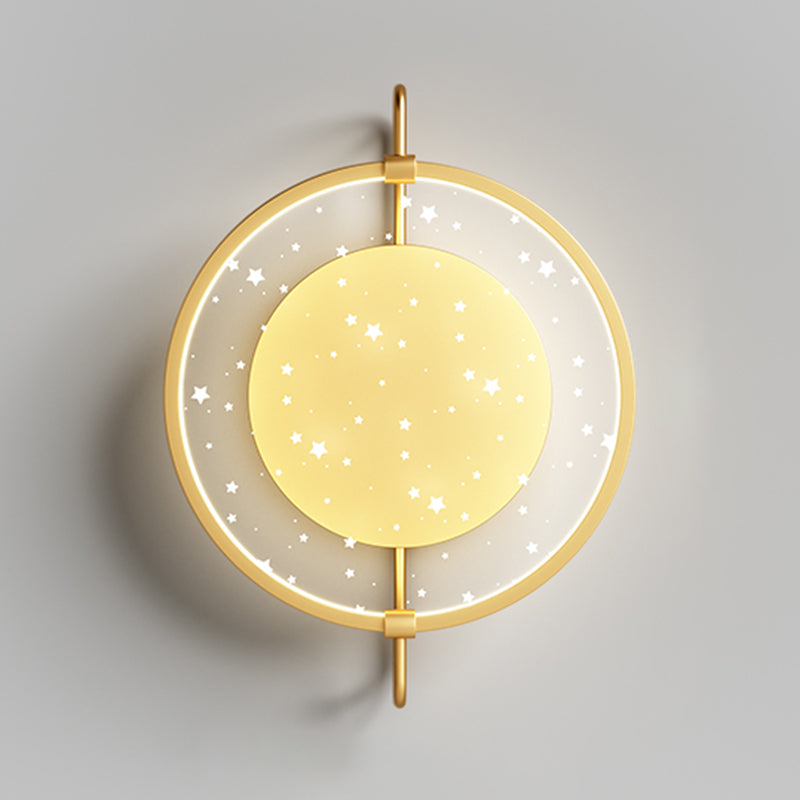 Luz de pared LED creativa estilo moderno de luz redonda de luz para dormitorio