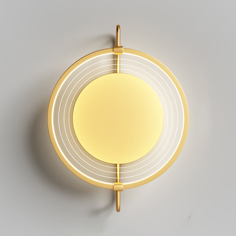 Luz de pared LED creativa estilo moderno de luz redonda de luz para dormitorio