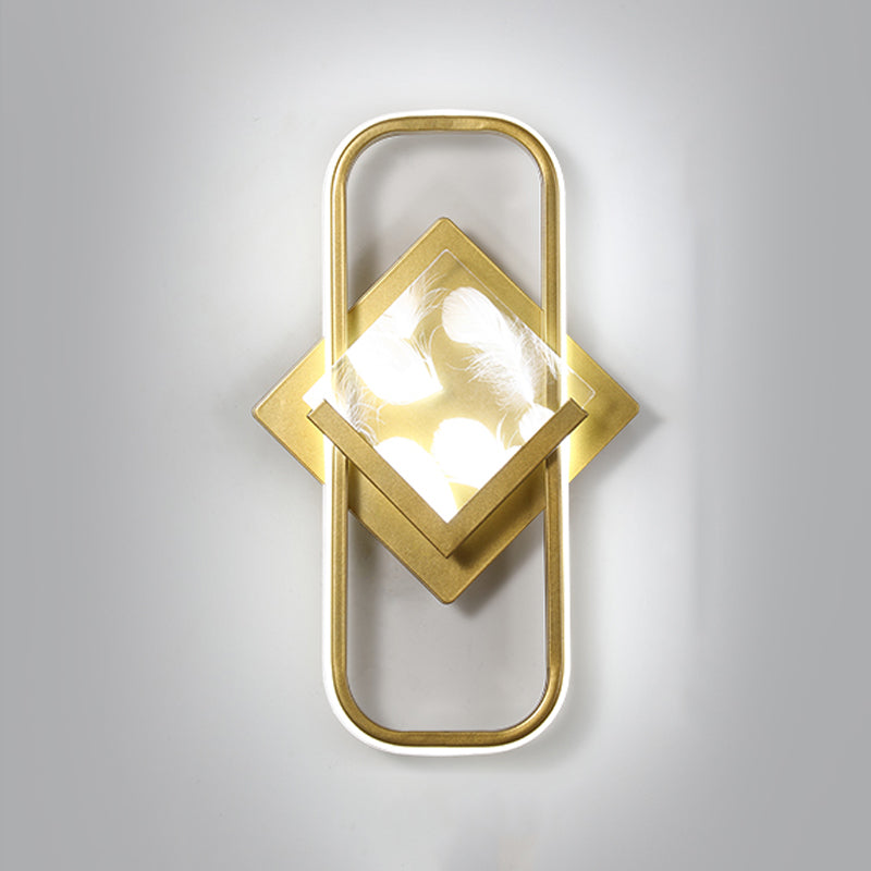 Modern Style Geometry Shape Wall Lights Metal 2-Light Wall Mount Lights