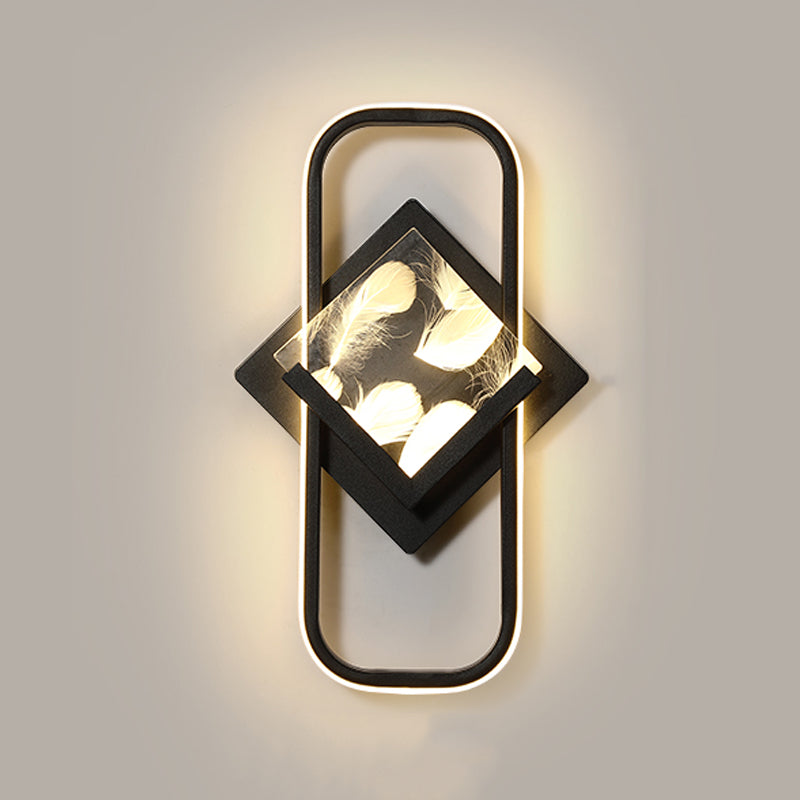 Modern Style Geometry Shape Wall Lights Metal 2-Light Wall Mount Lights