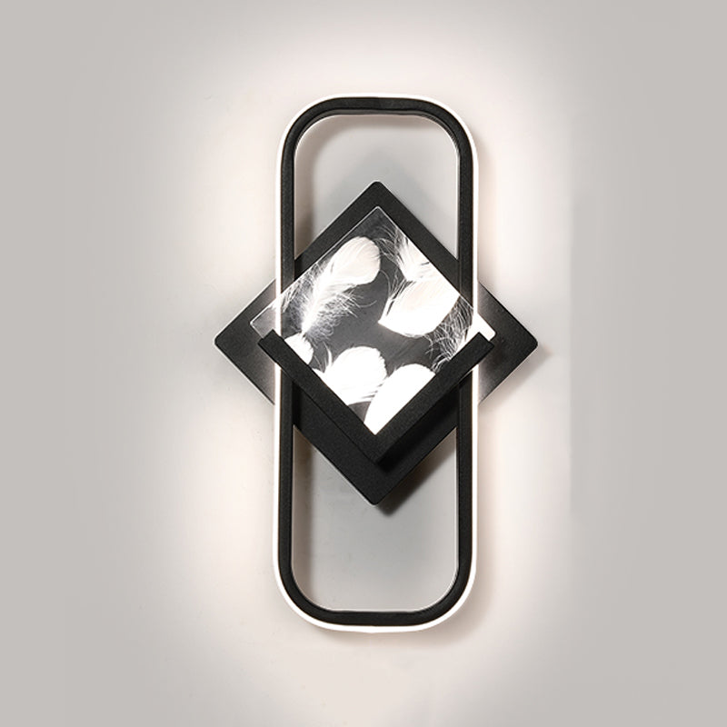 Modern Style Geometry Shape Wall Lights Metal 2-Light Wall Mount Lights