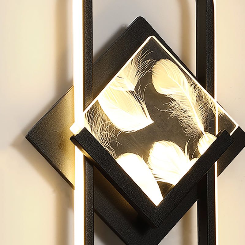 Modern Style Geometry Shape Wall Lights Metal 2-Light Wall Mount Lights