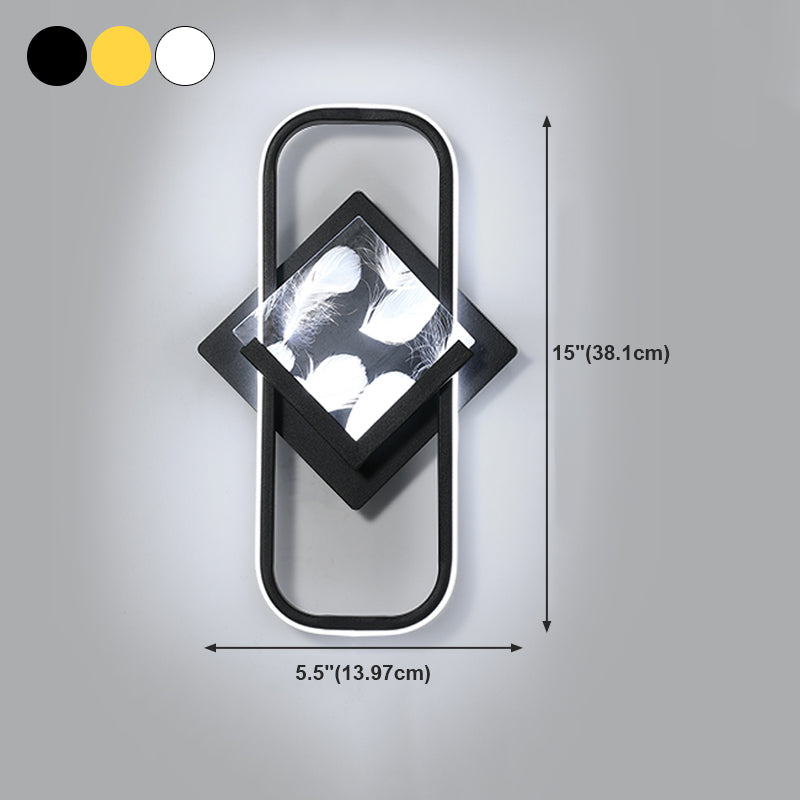 Modern Style Geometry Shape Wall Lights Metal 2-Light Wall Mount Lights