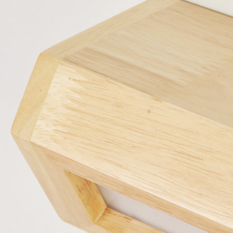 Moderne Stil Leuchte Rechteck Form Holz 1-Licht-Wandhalterlicht Licht