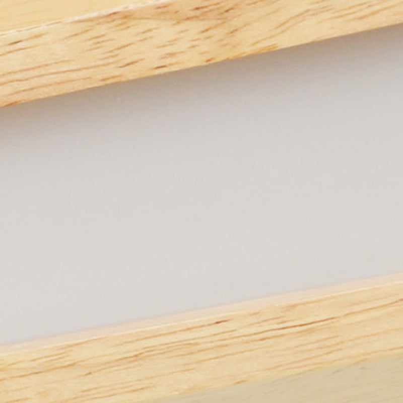 Moderne Stil Leuchte Rechteck Form Holz 1-Licht-Wandhalterlicht Licht