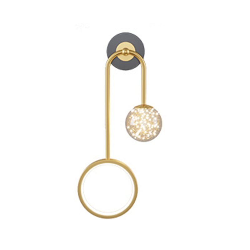 Luces de pared esféricas de estilo moderno 2 luces de montaje de pared ligera