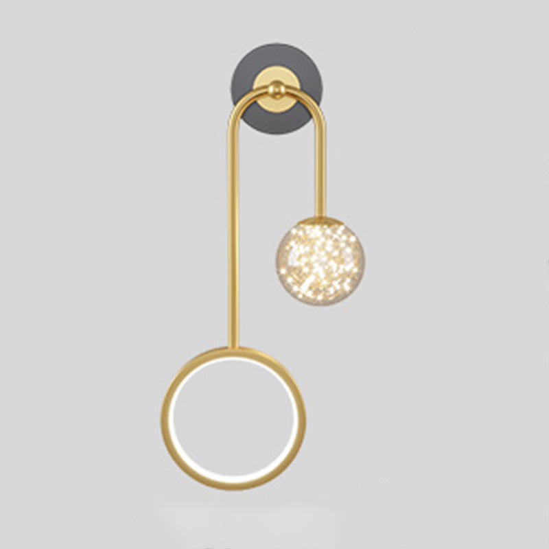 Luces de pared esféricas de estilo moderno 2 luces de montaje de pared ligera