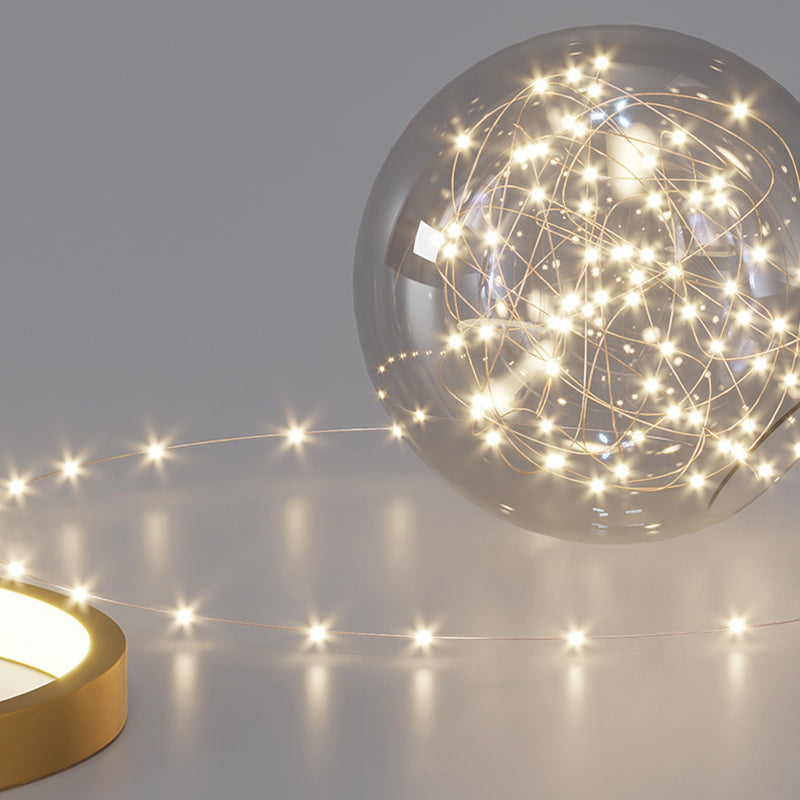 Luces de pared esféricas de estilo moderno 2 luces de montaje de pared ligera