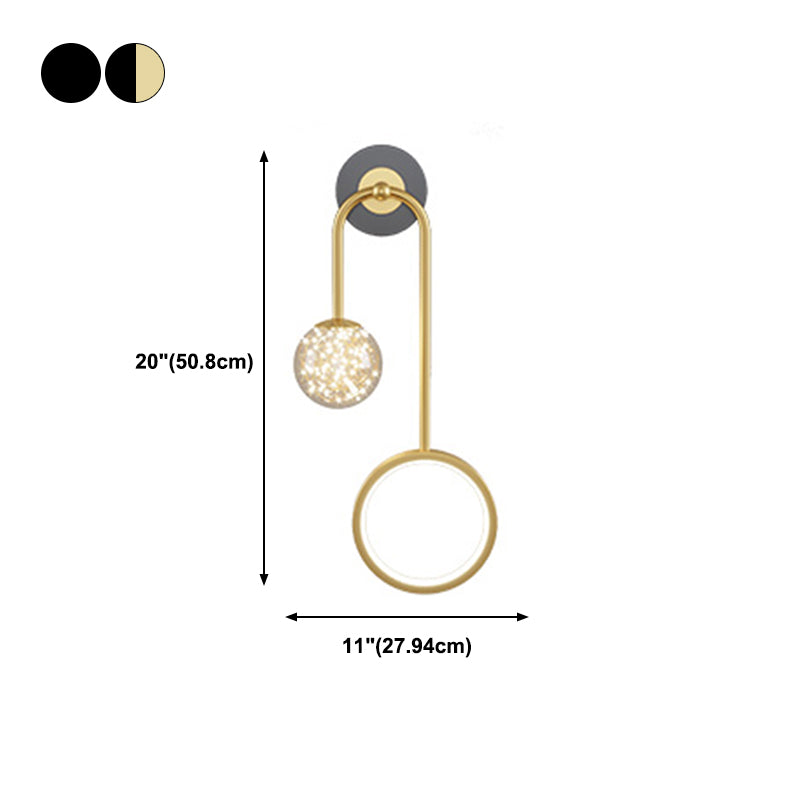 Luces de pared esféricas de estilo moderno 2 luces de montaje de pared ligera