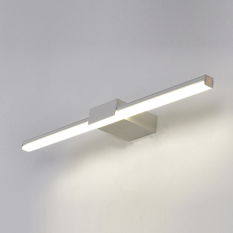 Modern Style Strip Shape Wall Lighting Metal 1 Light Wall Sconces for Shower Room