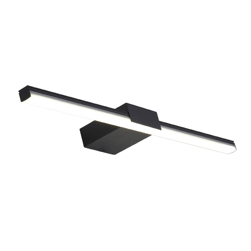 Modern Style Strip Shape Wall Lighting Metal 1 Light Wall Sconces for Shower Room