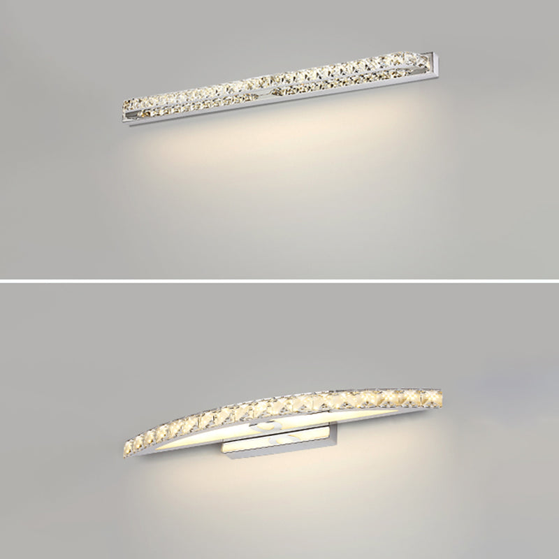 Luci di vanità geometriche in stile moderno Crystal 1 Light Vanity Sconce Lights