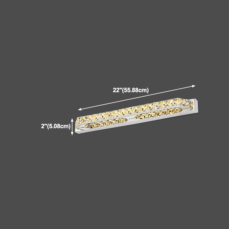 Luci di vanità geometriche in stile moderno Crystal 1 Light Vanity Sconce Lights