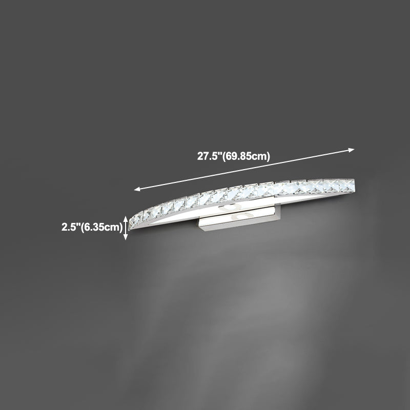 Luci di vanità geometriche in stile moderno Crystal 1 Light Vanity Sconce Lights