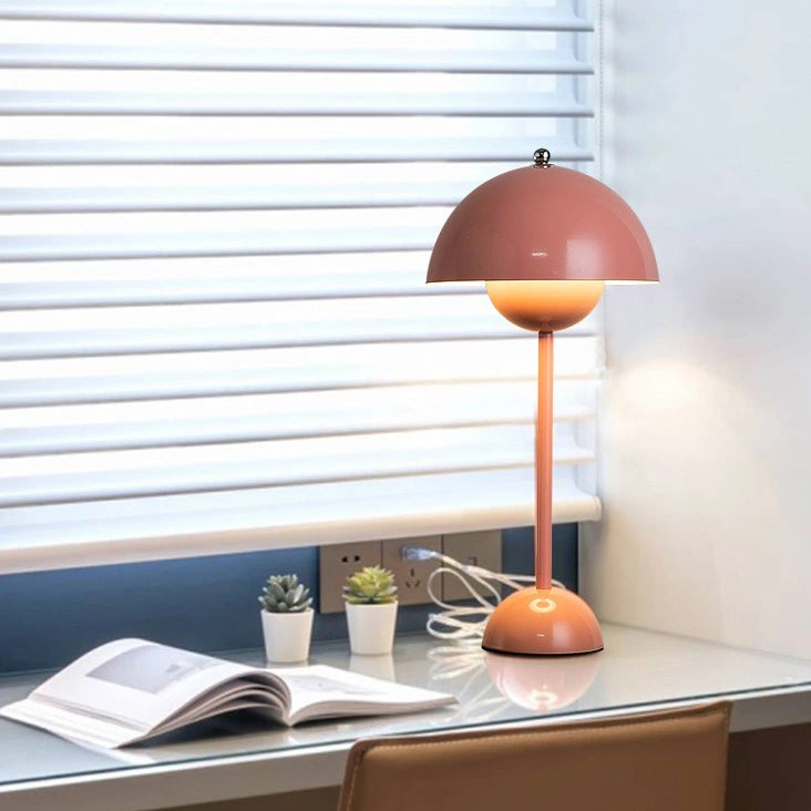 Dome Shape Table Lamp Modern Style Metal Single Light Table Light