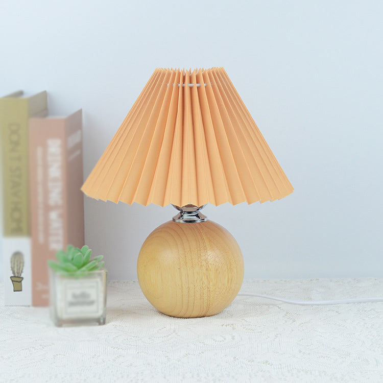 Lámpara de mesa de forma de cono de estilo de tela de estilo moderno luz de mesa de luz