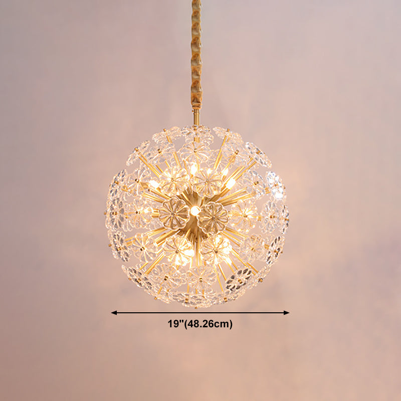 Modern Crystal Decorative Chandelier Flower Shape Light for Restaurant and Hotel