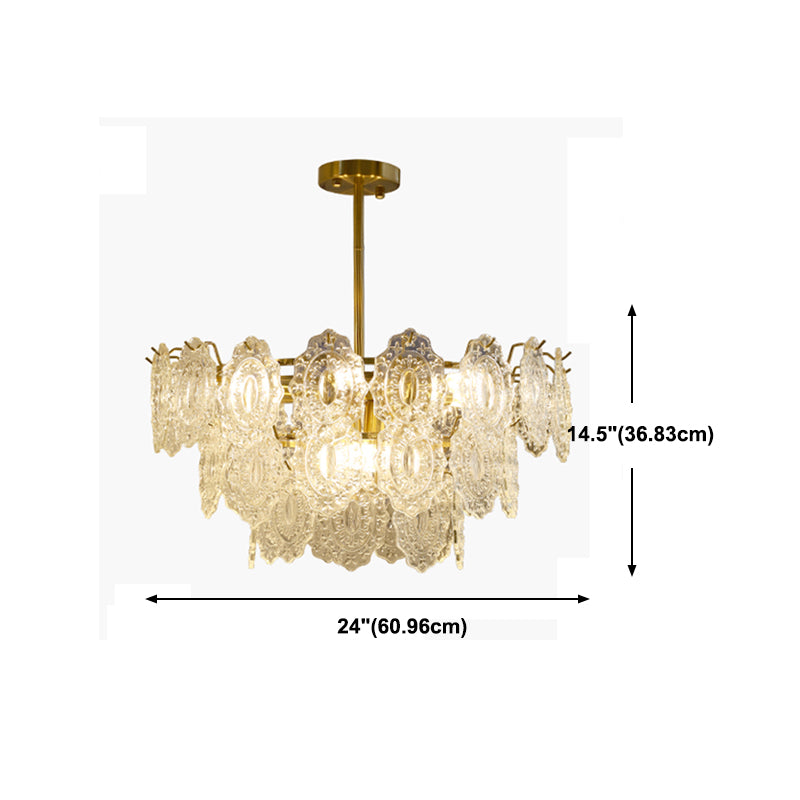 Contemporary Style Geometry Pendant Chandeliers Glass Pendant Lights in Gold