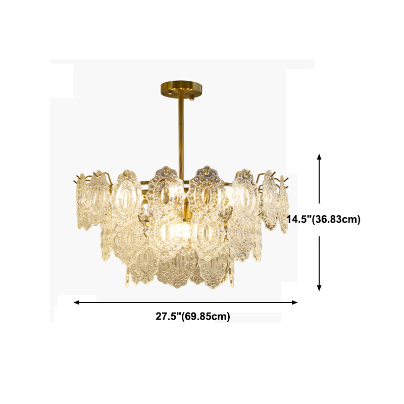 Contemporary Style Geometry Pendant Chandeliers Glass Pendant Lights in Gold