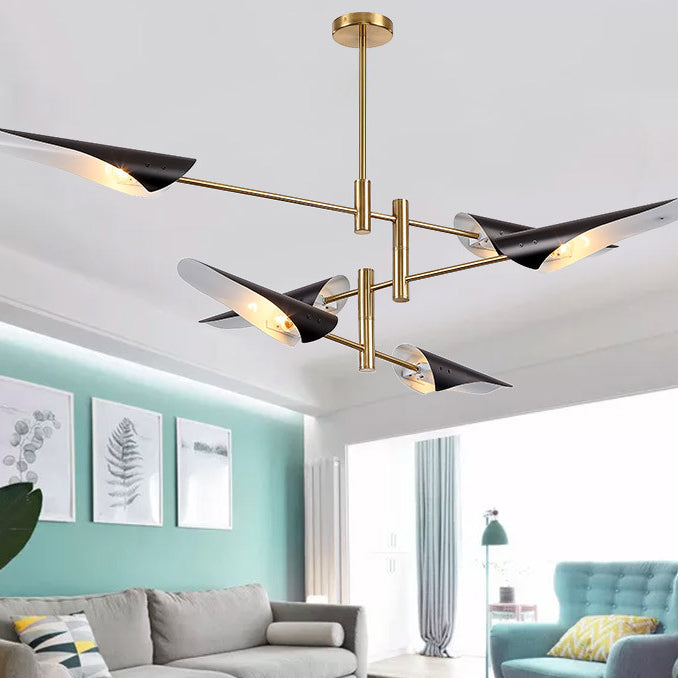 Modern Style Metal Chandelier Light Plane Shade Pendant Light for Living Room