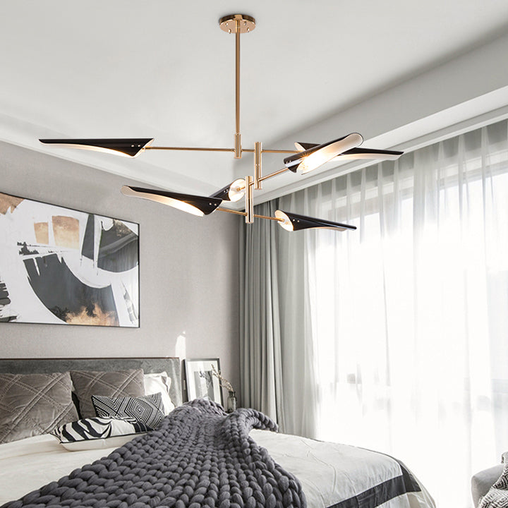 Modern Style Metal Chandelier Light Plane Shade Pendant Light for Living Room