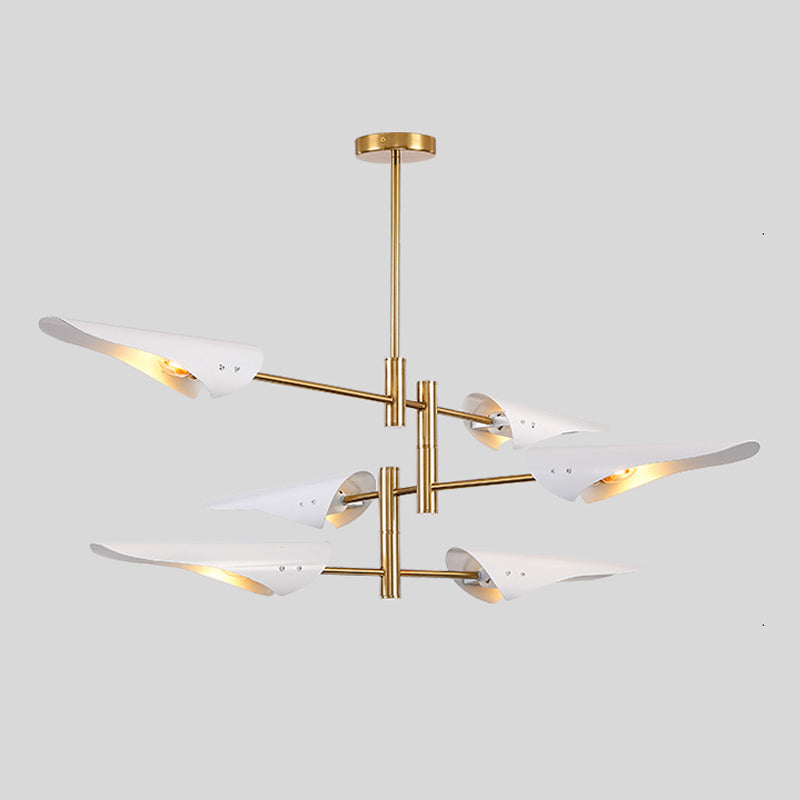 Modern Style Metal Chandelier Light Plane Shade Pendant Light for Living Room