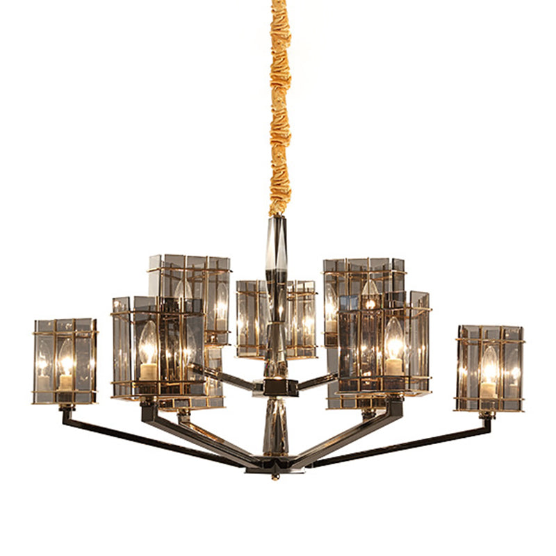 Lámpara de lámpara de lámpara de estilo moderno forma triangular de cristal luz colgante