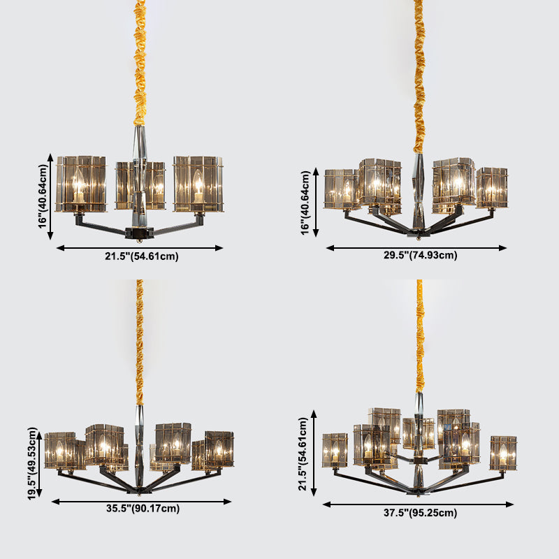 Lámpara de lámpara de lámpara de estilo moderno forma triangular de cristal luz colgante