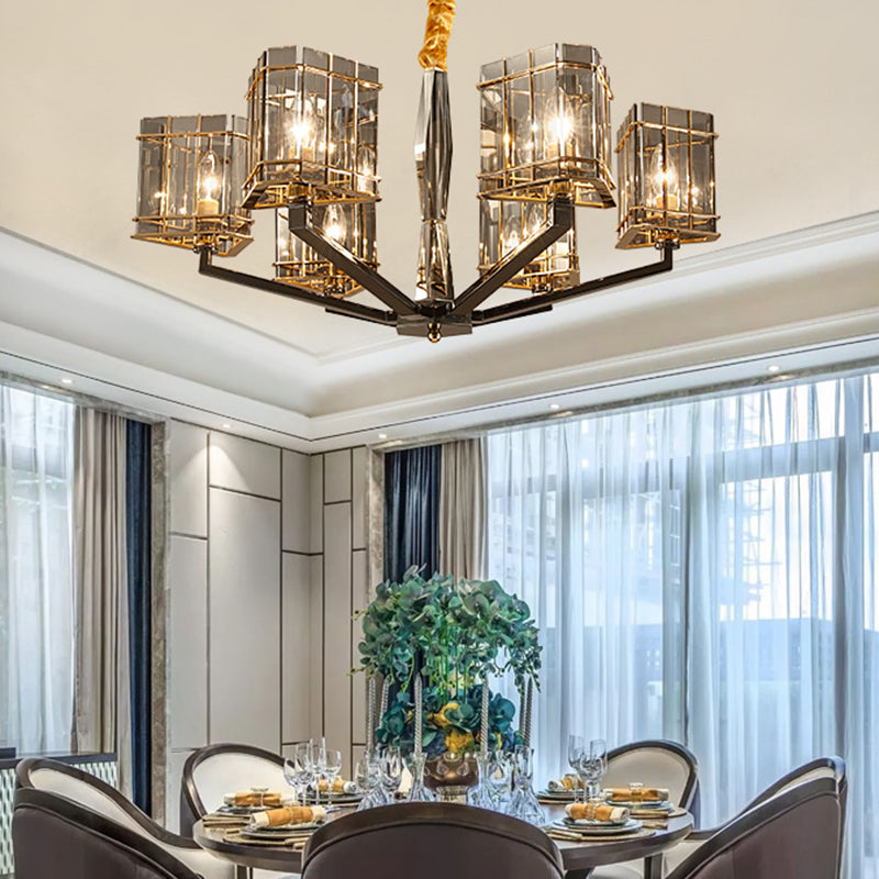 Lámpara de lámpara de lámpara de estilo moderno forma triangular de cristal luz colgante