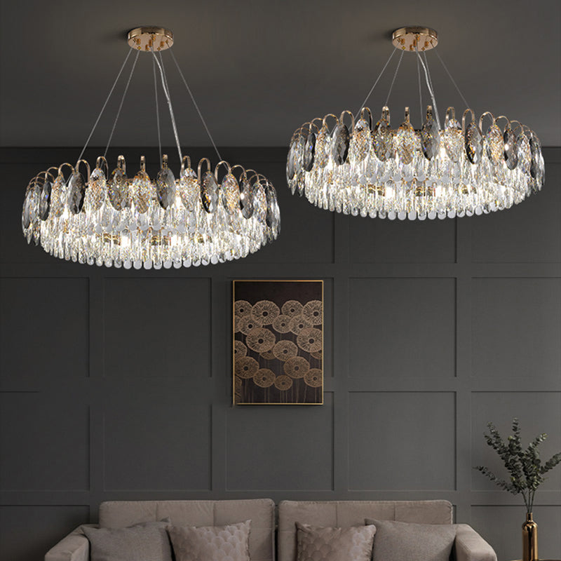 Lámpara de lámpara de cristal de lámpara de estilo moderno para sala de estar de dormitorio