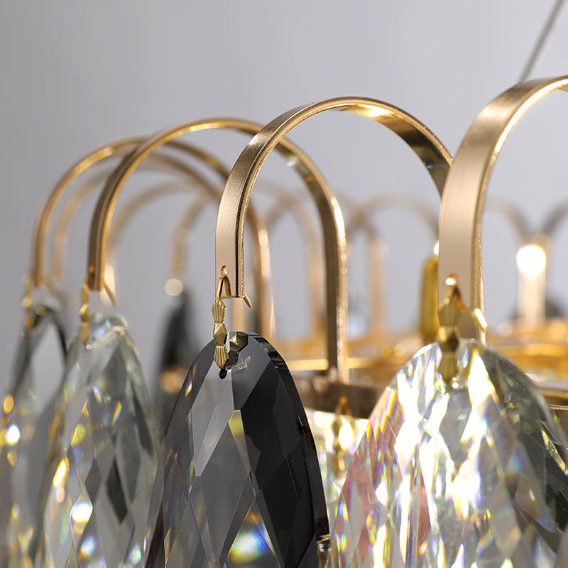 Lámpara de lámpara de cristal de lámpara de estilo moderno para sala de estar de dormitorio