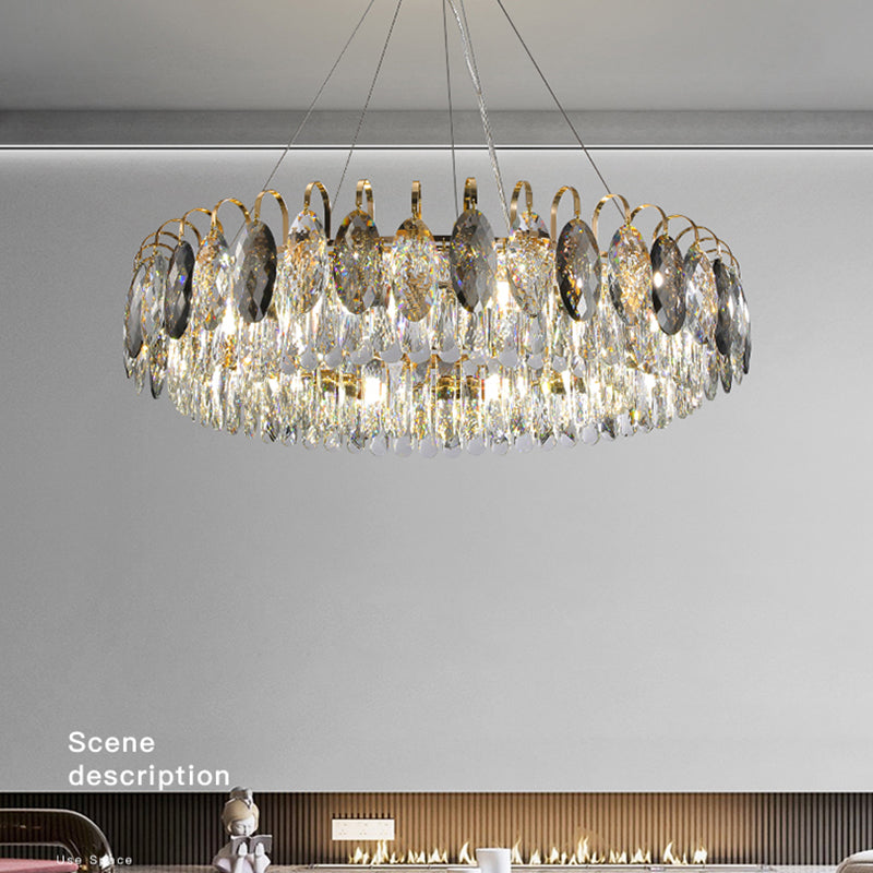 Lámpara de lámpara de cristal de lámpara de estilo moderno para sala de estar de dormitorio