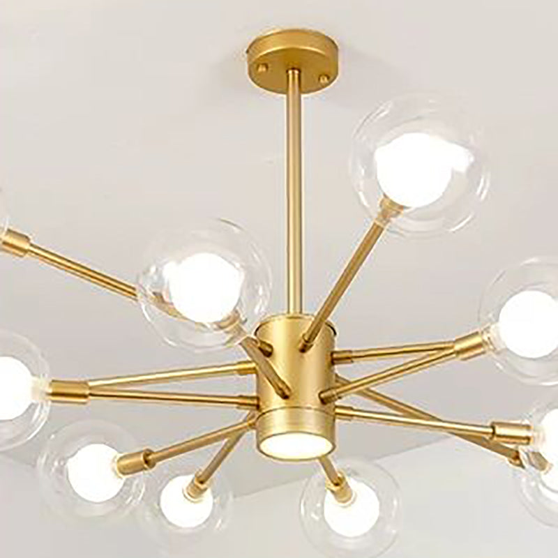 Luz de lámpara de lámpara múltiple contemporánea lámpara de lámpara de vidrio colgante de vidrio para cafetería