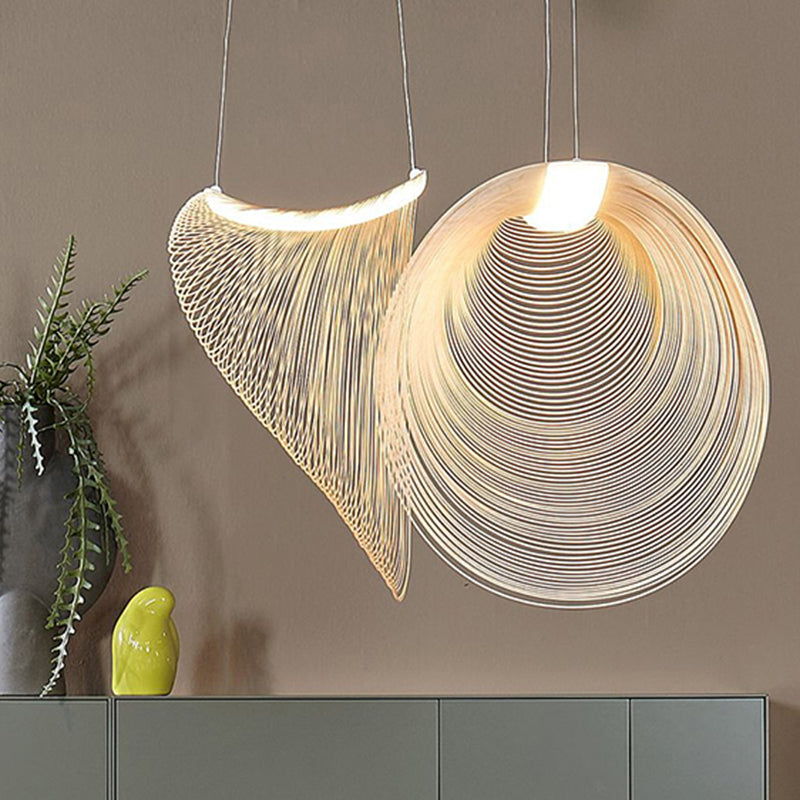 Éclairage pendentif à la maison légère suspendue en bois pour le salon