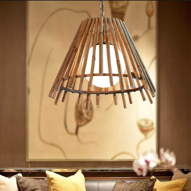 Wooden Hanging Light Contemporary Creative Pendent Lighting Fixture for Dining Room
