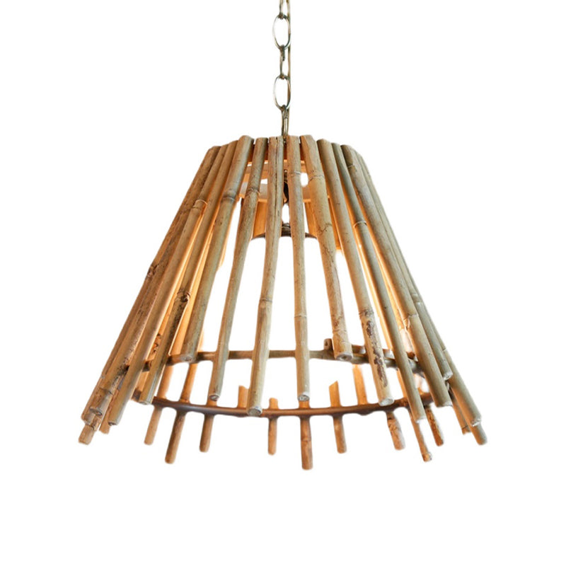 Wooden Hanging Light Contemporary Creative Pendent Lighting Fixture for Dining Room
