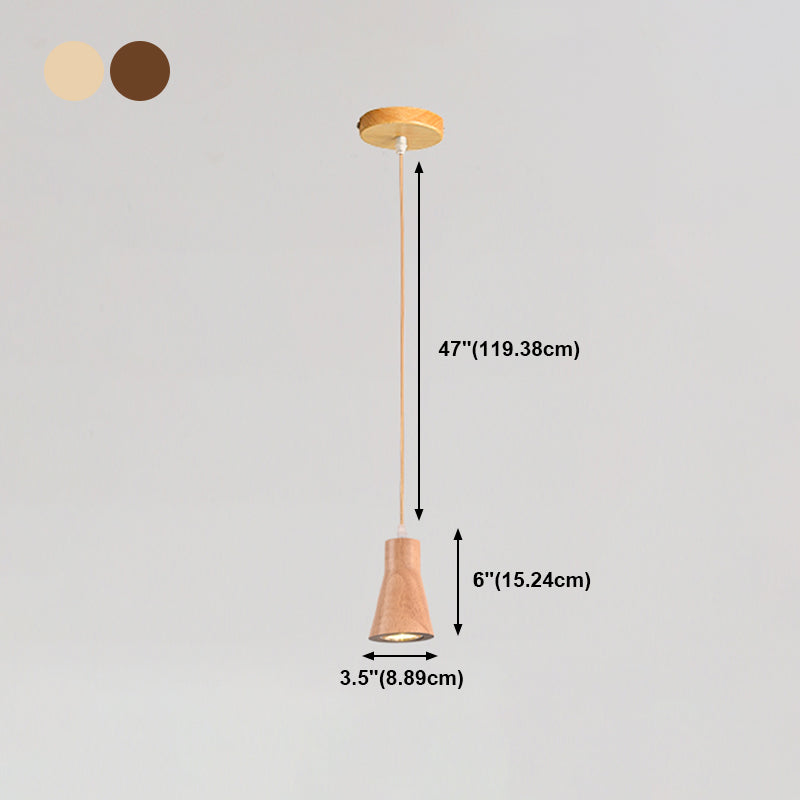 Pendentif en forme géométrique Light Nordic Wood suspension pour le salon