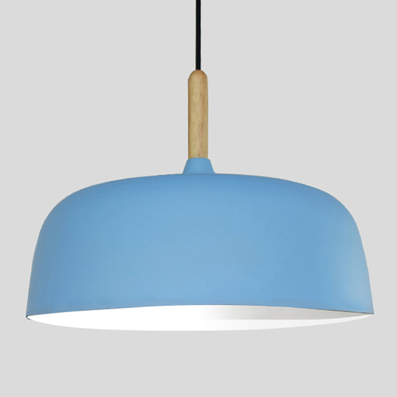 Pot Cover Shape Hanging Light Modern Style Metal 1 Light Hanging Lighting for Living Room