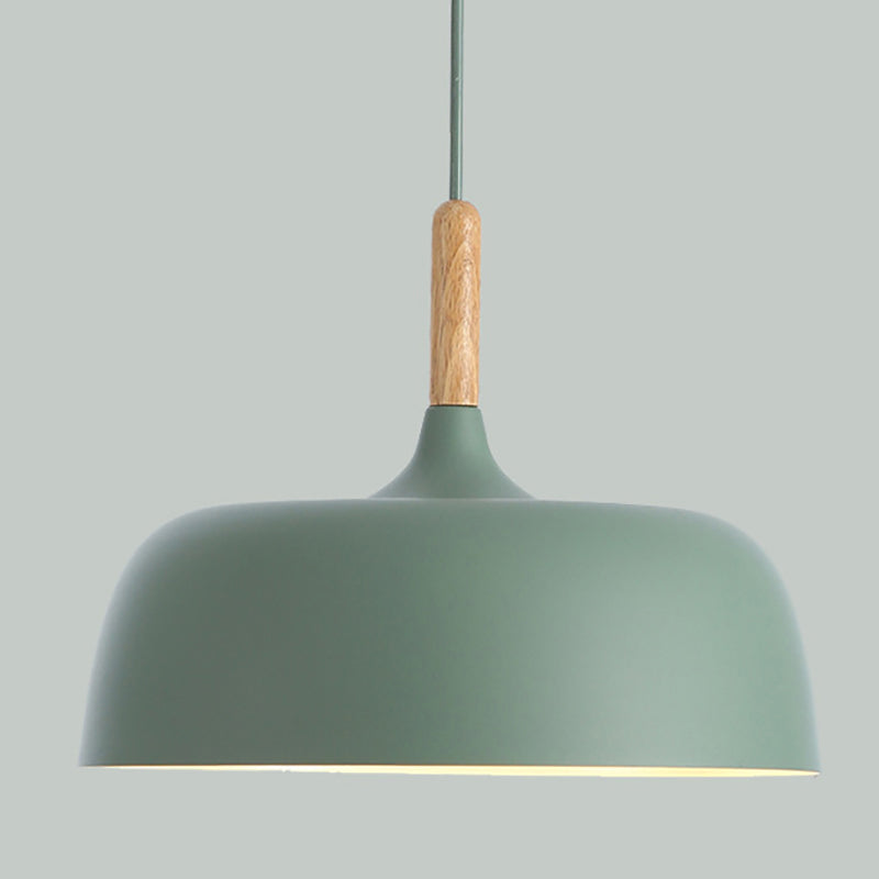 Pot Cover Shape Hanging Light Modern Style Metal 1 Light Hanging Lighting for Living Room