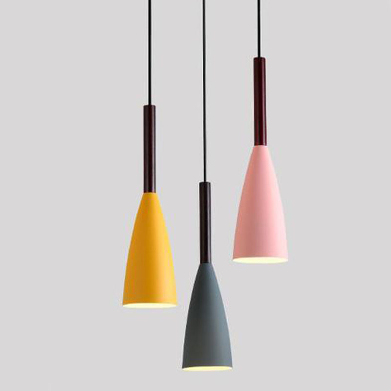 Cone Shape Hanging Light Modern Style Metal 1 Light Hanging Lamp for Restaurant