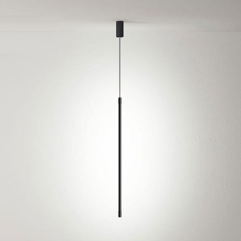 Linear Shape Hanging Light Modern Style Metal 1 Light Hanging Lamp for Dining Room
