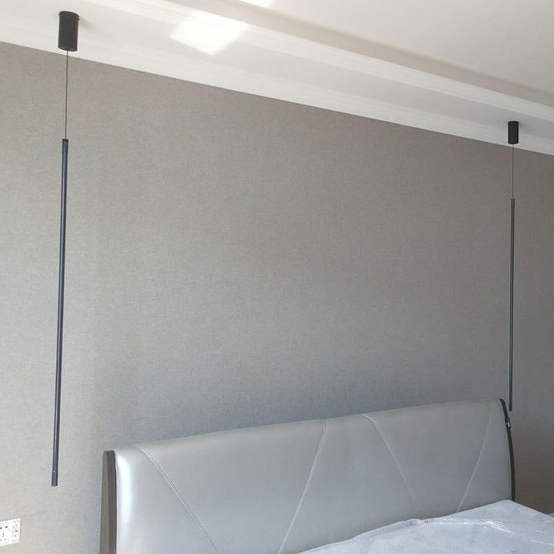 Linear Shape Hanging Light Modern Style Metal 1 Light Hanging Lamp for Dining Room