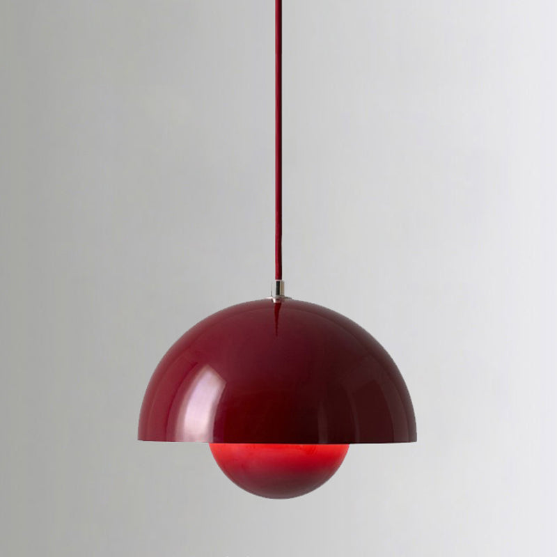 Domed Hanging Pendant Light Minimalist Metal Hanging Light Fixture