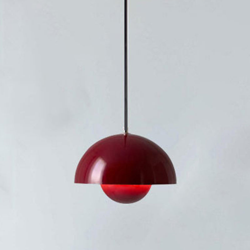 Domed Hanging Pendant Light Minimalist Metal Hanging Light Fixture