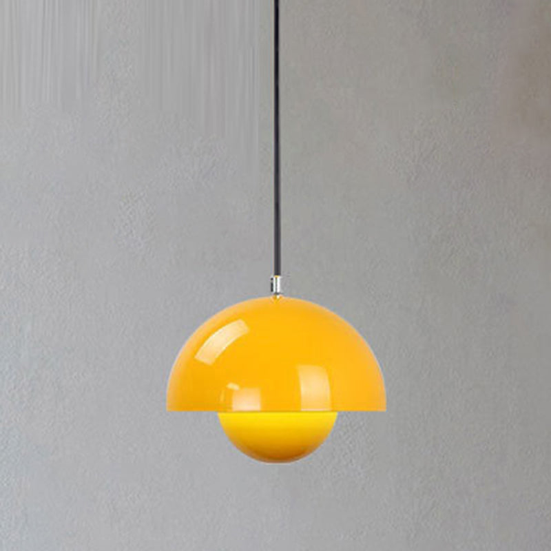 Domed Hanging Pendant Light Minimalist Metal Hanging Light Fixture