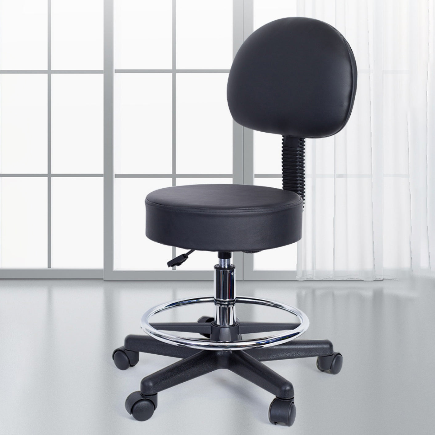 Modern Adjustable Rotatable Counter Stool Steel Kitchen Bar Stool with Cushion