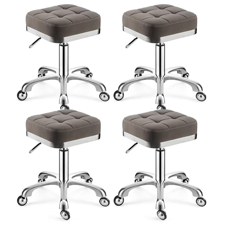 Modern Adjustable Rotatable Counter Stool Steel Kitchen Bar Stool with Cushion