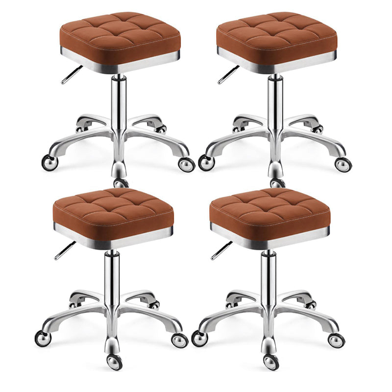 Modern Adjustable Rotatable Counter Stool Steel Kitchen Bar Stool with Cushion