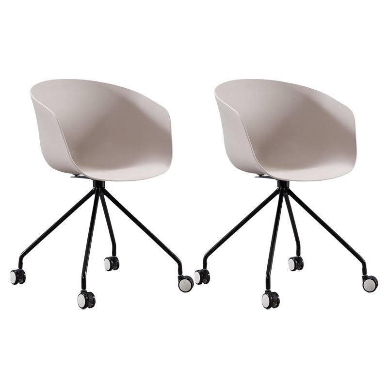 Final mate plástico del sillón trasero sólido del eslabón giratorio moderno que cena la silla