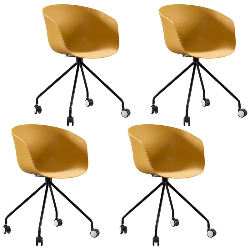 Final mate plástico del sillón trasero sólido del eslabón giratorio moderno que cena la silla